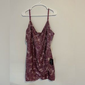 Lulu’s XL Magenta Sequin Tulip Mini Dress - NWT Perfect for the Eras Tour!